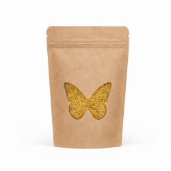 Kelebek Desenli Pencereli Kağıt Doypack (13x22,5)