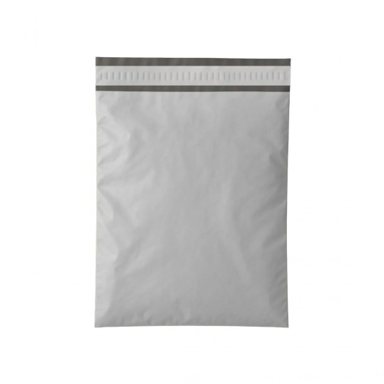 Beyaz Renkli Cepsiz Kargo Poşeti  30x37+5 cm
