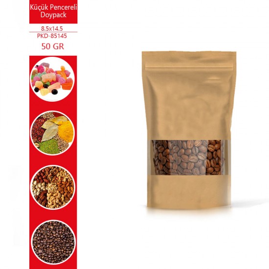 Pencereli Kağıt Doypack (8,5x14,5) Pencereli Kağıt Doypack (8,5x14,5)