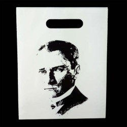 Atatürk Baskılı Hediye Poşeti (20x25) 100 Adet