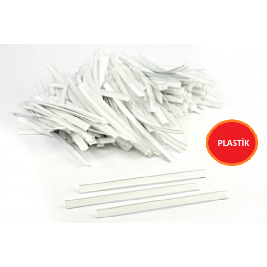 Körüklü Opp Poşet Plastik Kapama Klipsi - 12 cm Beyaz Plastik - 1000 Adet Körüklü Opp Poşet Plastik Kapama Klipsi - 12 cm Beyaz Plastik - 1000 Adet