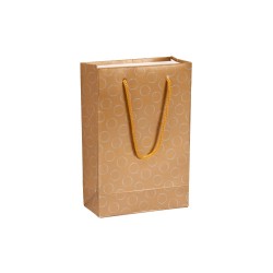 Baskılı Altın Karton Hediye ve Alışveriş Çantası (11x16) 25 Adet
