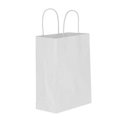 Beyaz Kağıt Hediye ve Alışveriş Çantası (25x12x31) 