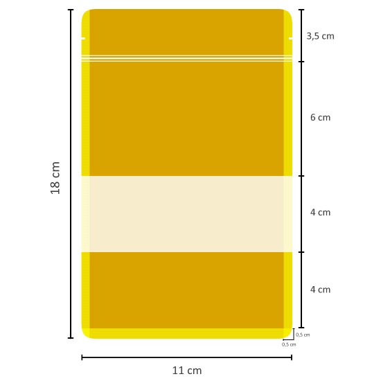 Pencereli Beyaz Kağıt Doypack (11x18) Pencereli Beyaz Kağıt Doypack (11x18)