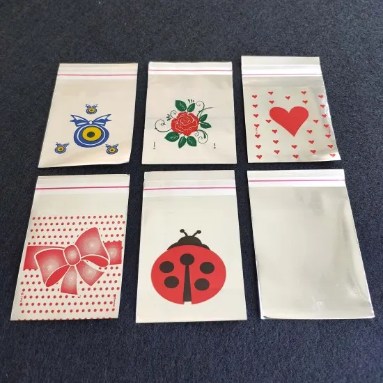 Bantlı Baskılı Hediye Poşetleri (7x10) 100 Adet