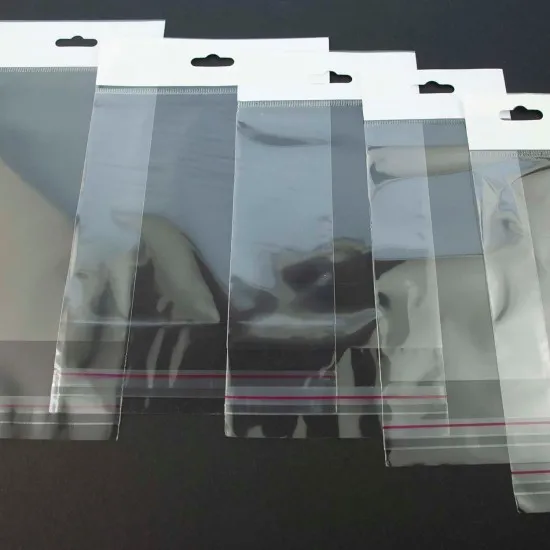 Askılı Şeffaf Bantlı Poşet (10x15+10 cm) 1.000 Adet