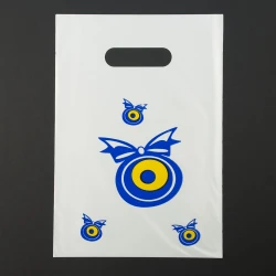 Nazar Boncuğu Baskılı Hediye Poşeti (18x25) 100 Adet