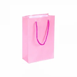 Pembe Karton Hediye ve Parti Çantası (14x17) 25 Adet