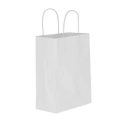 Beyaz Kağıt Hediye ve Alışveriş Çantası (25x12x31) 