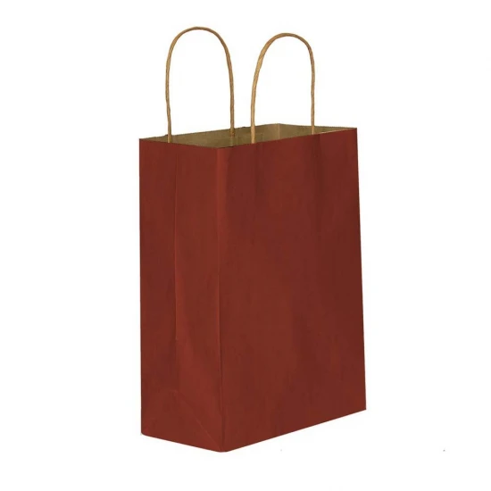 Bordo Kağıt Hediye ve Alışveriş Çantası (25x12x31) 25 Adet