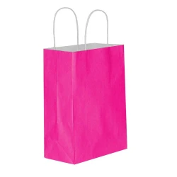 Fuşya Kağıt Hediye ve Alışveriş Çantası (18x8x24) 25 Adet