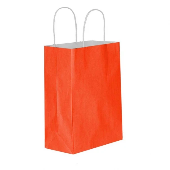 Kırmızı Kağıt Hediye ve Alışveriş Çantası (18x8x24) 25 Adet