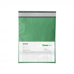 Yeşil Renkli Cepli Kargo Poşeti  30x37+5 cm