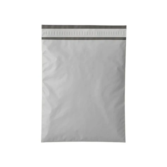Beyaz Renkli Cepsiz Kargo Poşeti  30x37+5 cm