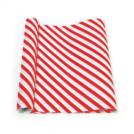 Kırmızı Çizgi Baskılı 40Gr İthal Beyaz Sülfit Ambalaj Kağıdı 70x100CM