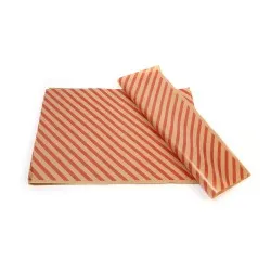 Kırmızı Çizgi Baskılı 40Gr İthal Şamua Kraft Ambalaj Kağıdı 70x100CM