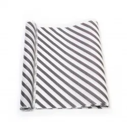 Siyah Çizgi Baskılı 40Gr İthal Beyaz Sülfit Ambalaj Kağıdı 70x100CM