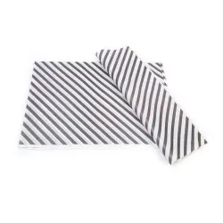 Siyah Çizgi Baskılı 40Gr İthal Beyaz Sülfit Ambalaj Kağıdı 70x100CM
