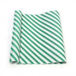Yeşil Çizgi Baskılı 40Gr İthal Beyaz Sülfit Ambalaj Kağıdı 70x100CM