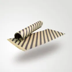 Siyah Çizgi Baskılı 40Gr İthal Şamua Kraft Ambalaj Kağıdı 70x100CM