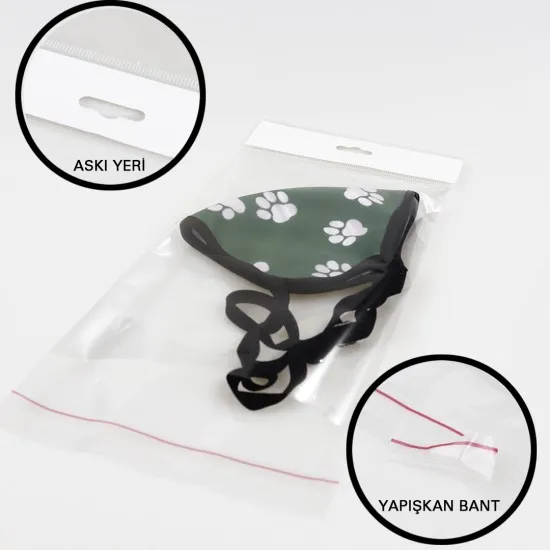 Askılı Şeffaf Bantlı Poşet (10x15+10 cm) 1.000 Adet