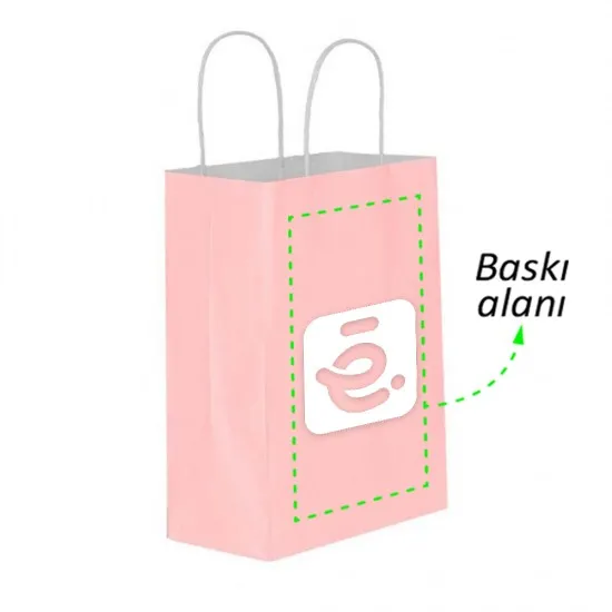 Renk Seçmeli Baskılı Kağıt Çanta / Kraft Poşet 31x12x41