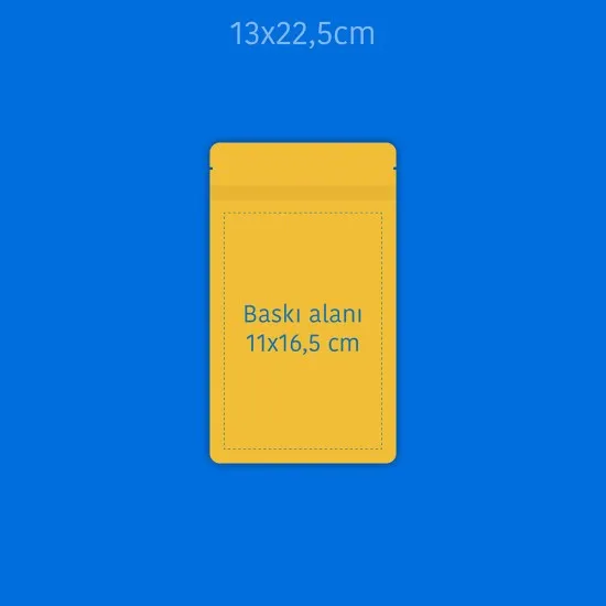 Baskılı Altın Alüminyum Doypack 1000 Adet