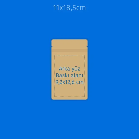 Baskılı Büyük Pencereli Kağıt Doypack 1000 Adet