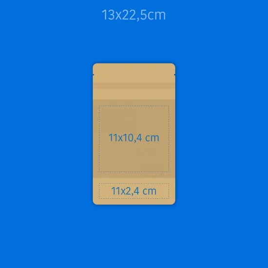 Baskılı Büyük Pencereli Kağıt Doypack 1000 Adet