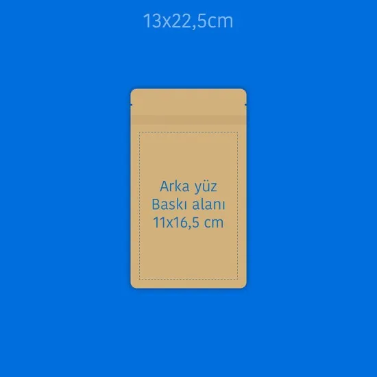 Baskılı Büyük Pencereli Kağıt Doypack 1000 Adet