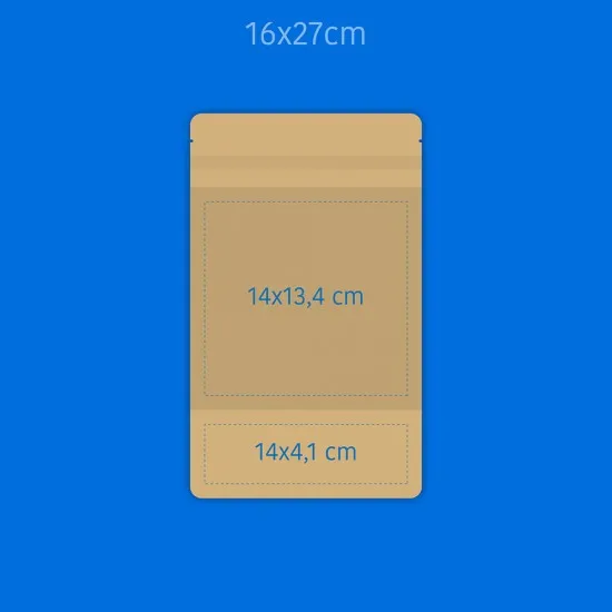 Baskılı Büyük Pencereli Kağıt Doypack 1000 Adet