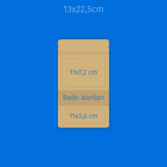 Baskılı Pencereli Kağıt Doypack 1000 Adet