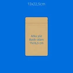 Baskılı Pencereli Kağıt Doypack 1000 Adet