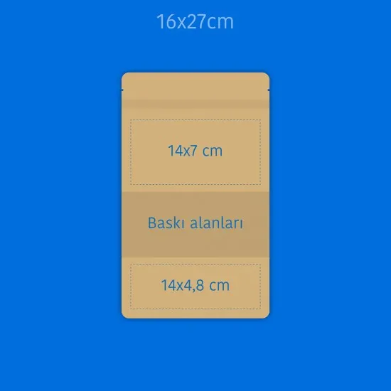 Baskılı Pencereli Kağıt Doypack 1000 Adet