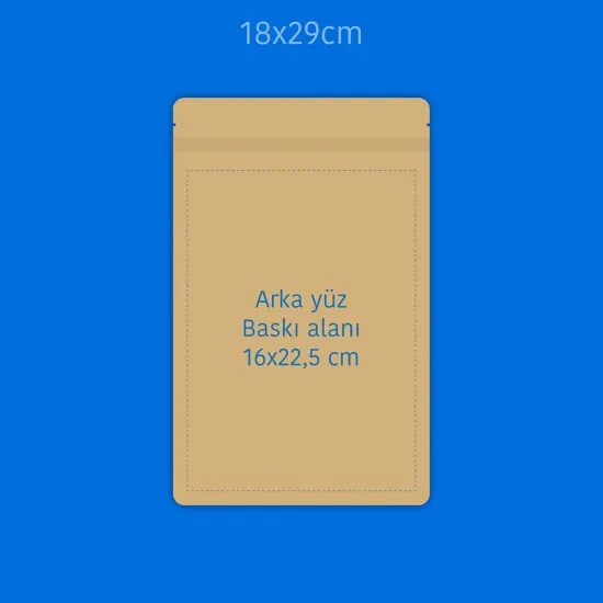 Baskılı Pencereli Kağıt Doypack 1000 Adet
