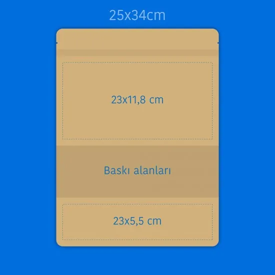 Baskılı Pencereli Kağıt Doypack 1000 Adet