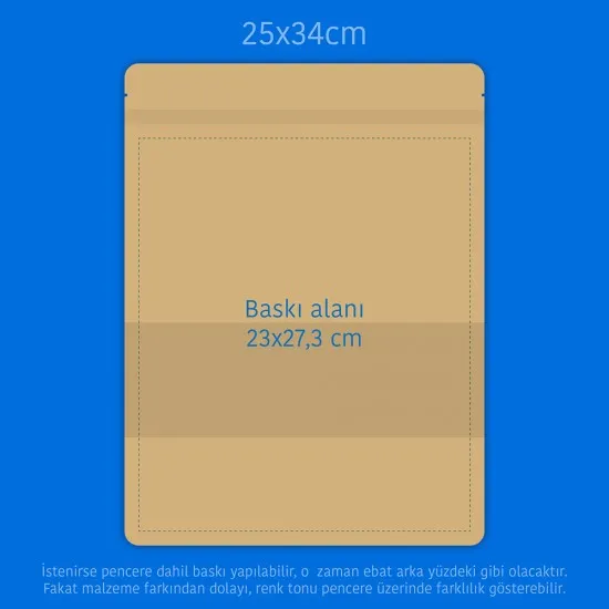 Baskılı Pencereli Kağıt Doypack 1000 Adet