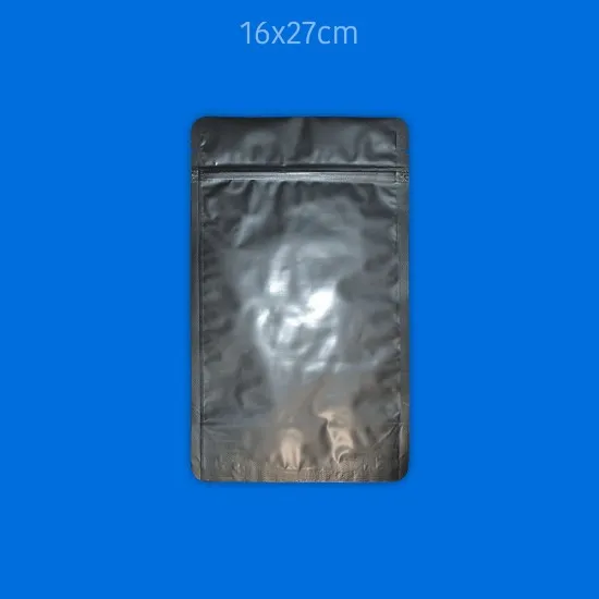 Baskılı Mat Siyah Alüminyum Doypack 1000 Adet