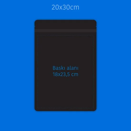 Baskılı Parlak Siyah Alüminyum Doypack 1000 Adet