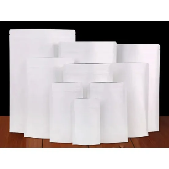 Beyaz Kağıt Alüminyum Doypack (16x27)