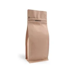 Kraft Metalize Kilitli Flat Bottom