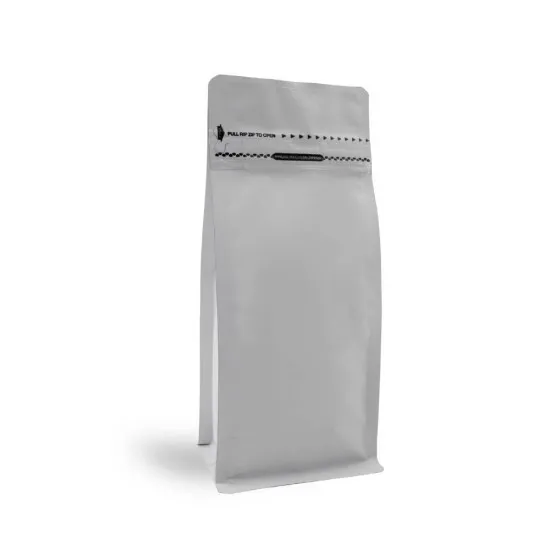 Mat Beyaz Metalize Kilitli Flat Bottom (11,5x21,5) cm