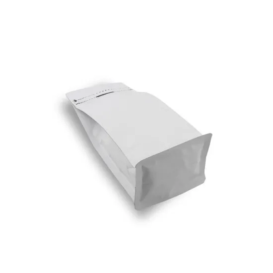Mat Beyaz Metalize Kilitli Flat Bottom (11,5x21,5) cm