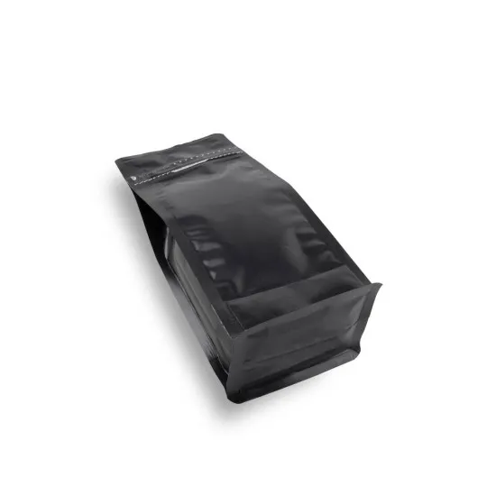 Mat Siyah Metalize Kilitli Flat Bottom (11,5x21,5) cm