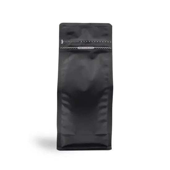 Mat Siyah Metalize Kilitli Flat Bottom (11,5x21,5) cm