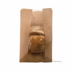 Çizgili Pencereli Şamua Baskısız Kese Kağıdı 25x41 cm