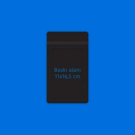Parlak Siyah Alüminyum Doypack (13x22,5)