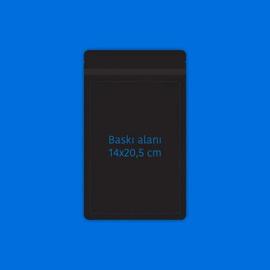 Parlak Siyah Alüminyum Doypack (16x27)