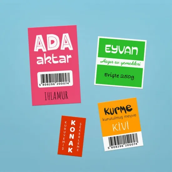 Düz Çıkartma Etiket 1000 Adet