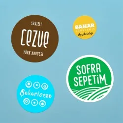 Yuvarlak Çıkartma Etiket 1000 Adet